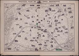 Nouveau plan de Paris Monumental : financier, industriel et commercial / gravé par la Société des Plans Monumentaux | Société des plans monumentaux (Paris)