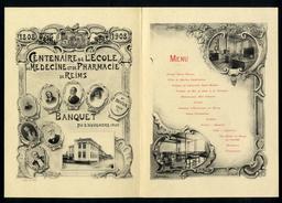 Centenaire de l'Ecole de Médecine et de Pharmacie de Reims : Banquet du 8 novembre 1908 | Rothier, François (1852-1914). Photographe