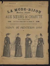 La Mode-Bijou : moniteur illustré publié par les magasins Aux Soeurs de charité paraissant tous les mois. 105, mars 1890 | 