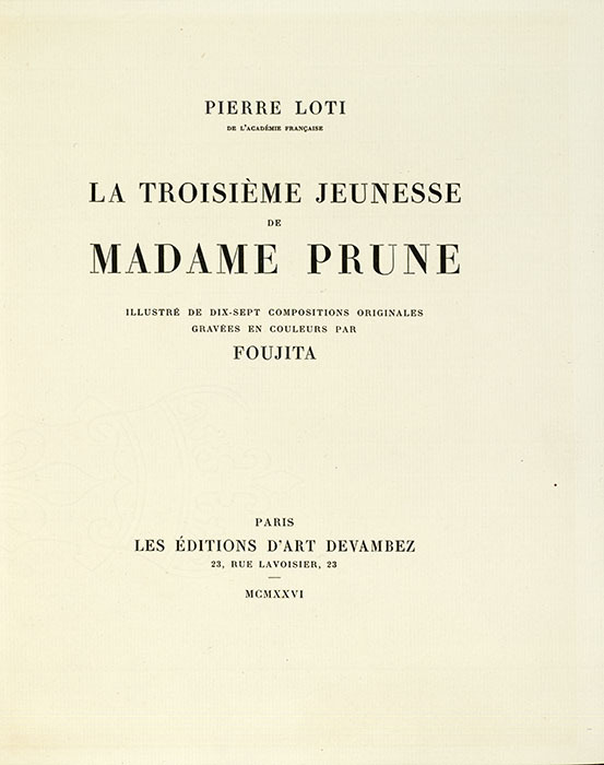 La Troisième jeunesse de Madame Prune / Pierre Loti | Loti, Pierre (1850-1923)