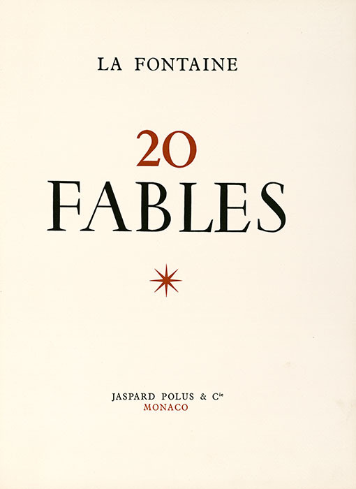 20 [vingt] fables / de La Fontaine | La Fontaine, Jean de (1621-1695)