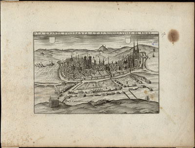 La grande, puissante et renommée ville de Reims / par C. Chastillon | Chastillon, Claude (vers 1560-1616) - Architecte, ingénieur, dessinateur et topographe. Graveur sur bois