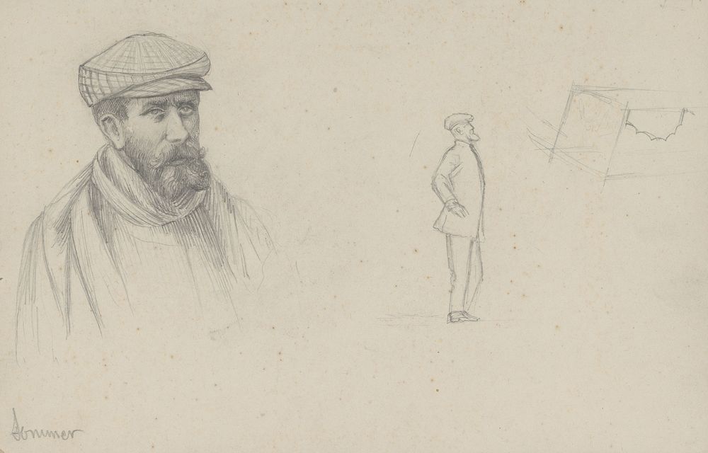 Victor Charlier, Portrait de Roger Sommer, dessin au crayon graphite. Legs CHARLIER Isabelle Anne (1974). Musée le Vergeur, inv. : 2014.0.2
