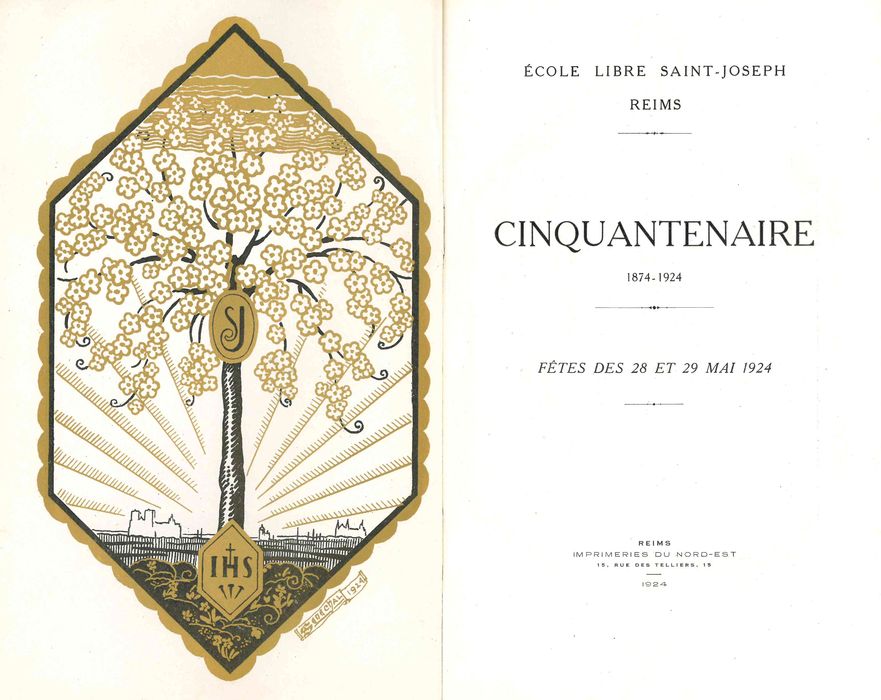 Cinquantenaire 1874-1924 : Fêtes des 28 et 29 mai 1924 : Ecole libre Saint-Joseph. RBM 2831