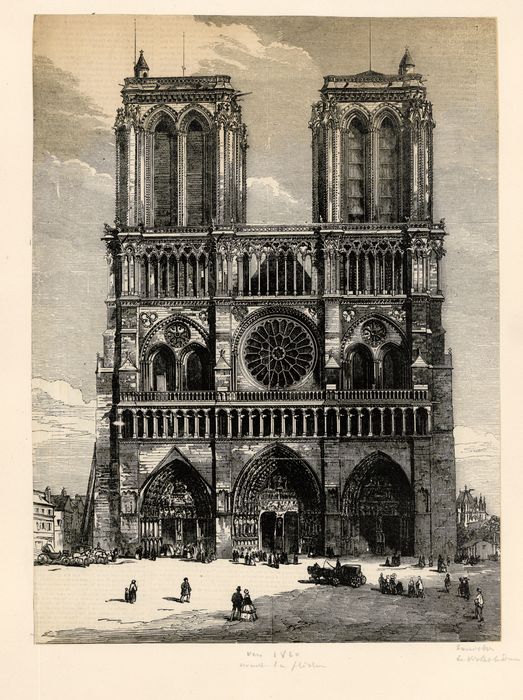 Façade de Notre-Dame de Paris. BM Reims, Demaison Paris IV