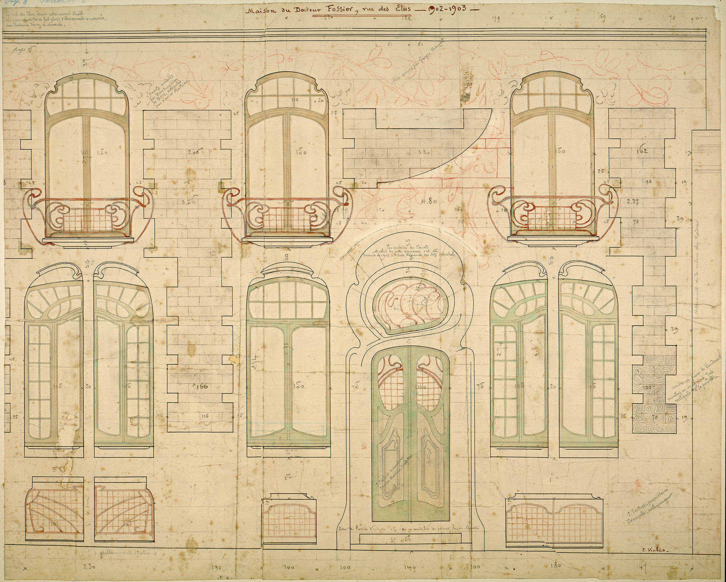 <i>Maison du Docteur Fossier, rue des Elus</i>, 1902-1903. Fonds Ernest Kalas, Carton 3, planche 6