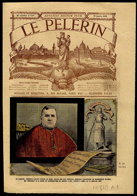 Le Pèlerin, Une du 23 janvier 1903. BM Reims, Oeuvres d'artistes Lemot, CLXXIV 10810 1