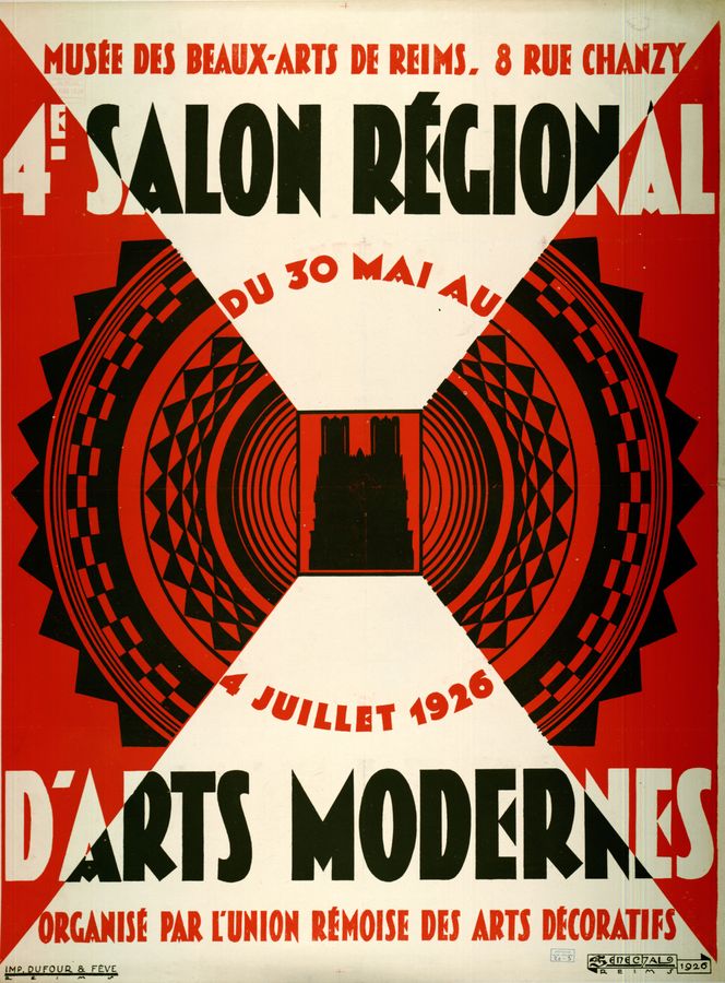 Affiche du Salon régional d'Art moderne organisé par l'Union rémoise des Arts décoratifs en 1926