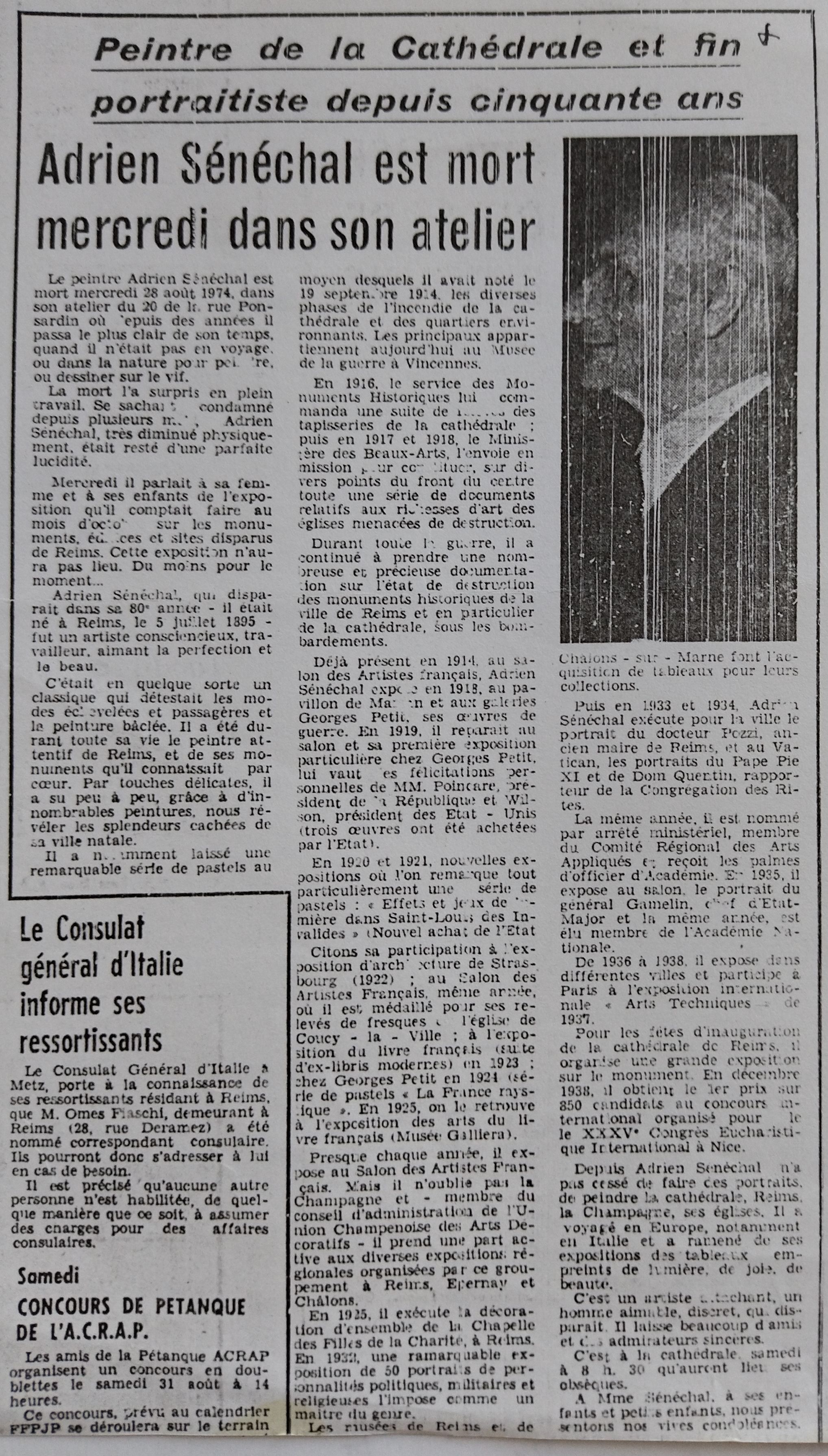 Union du 28 août 1974. PER CH FOL 1
