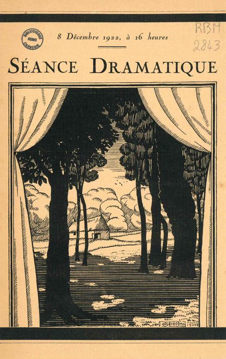 Séance dramatique : 8 juillet 1922, à 16 heures : Ecole Saint-Joseph, Reims. RBM 2843