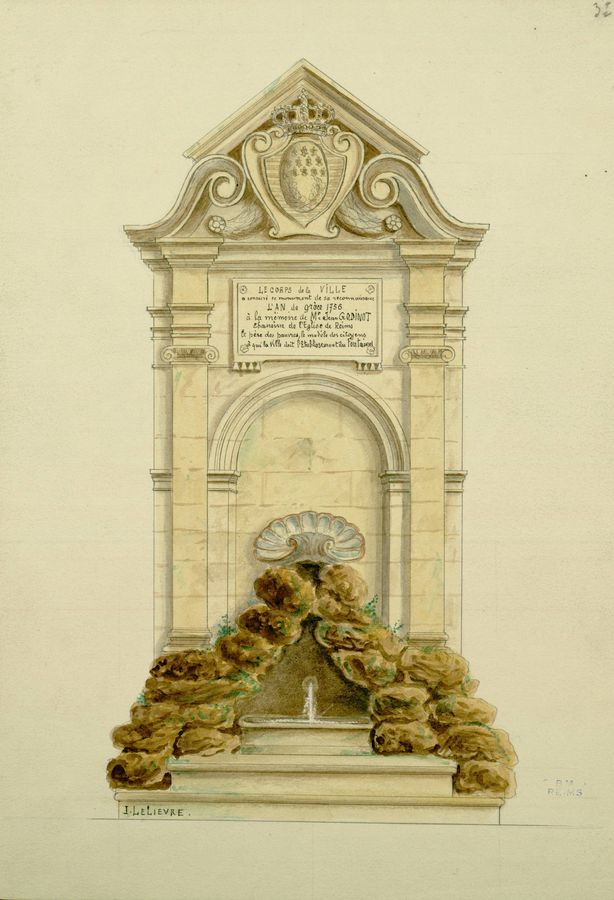 Fontaine dédiée à Jean Godinot. XXXIX l 2