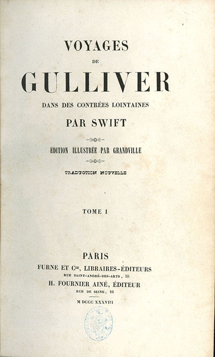 Voyages de Gulliver dans des contrées lointaines .1, Swift. Réserve M 254
