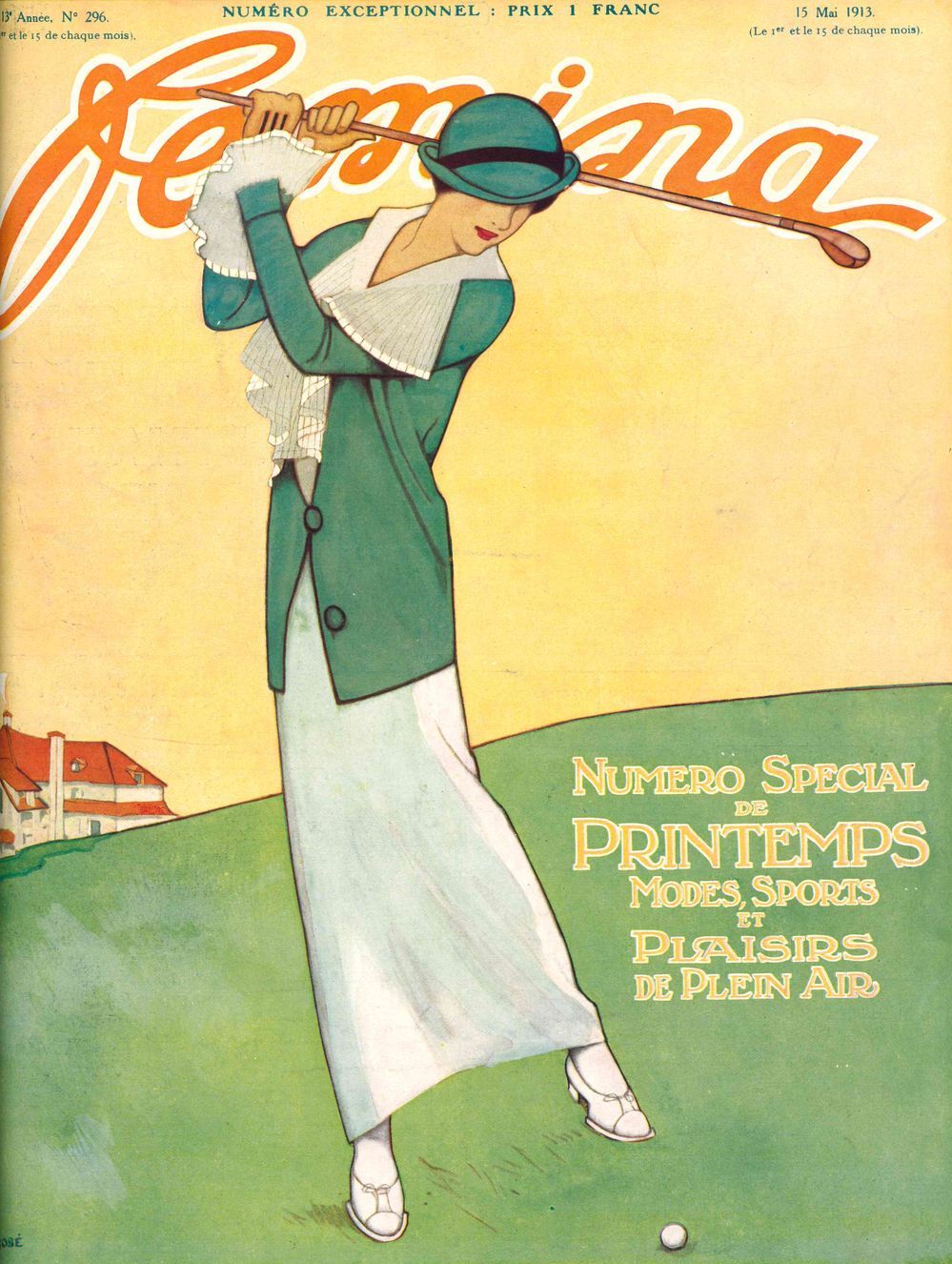 La joueuse de golf. Femina de mai 1913 (BM Reims, PER X G 22)