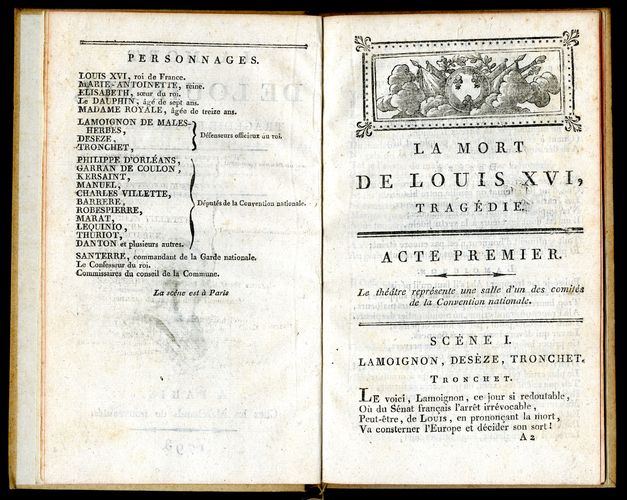 La mort de Louis XVI, Acte 1-Réserve Diancourt P 1172