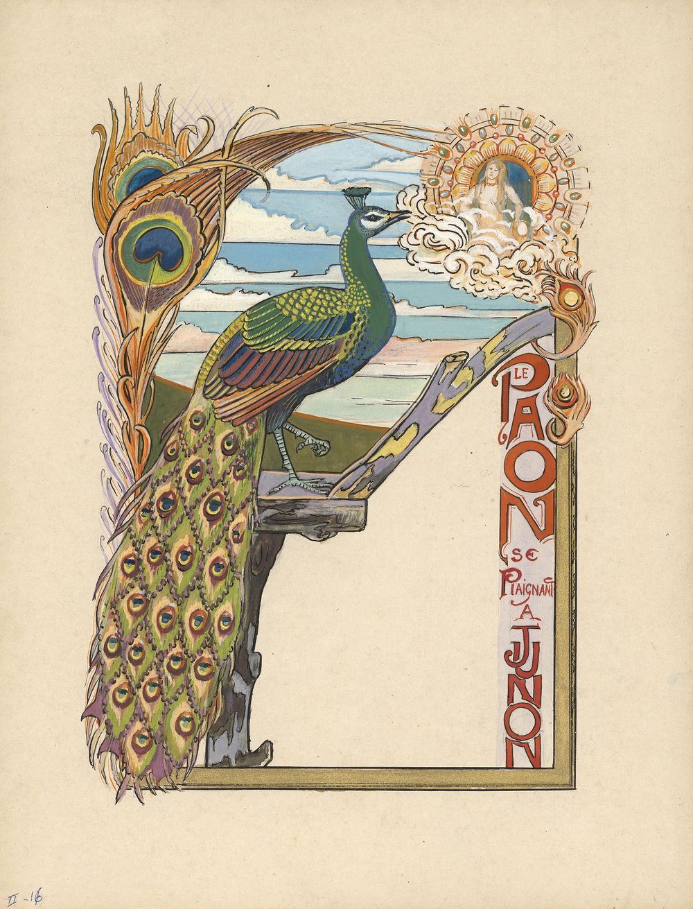 Victor Charlier, Fables de Jean de la Fontaine : compositions et enluminures, Reims, 1901-1907. MS 2874