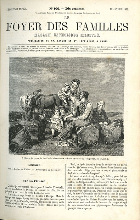 Le foyer des familles, 1861. PER X 4