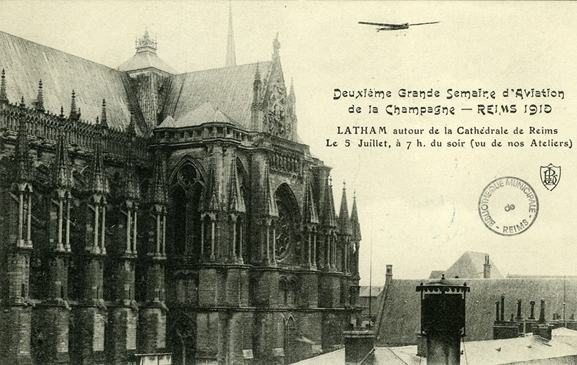 Deuxième Grande semaine d'aviation de la Champagne Reims 1910 - Cartes postales, BMR 63-044