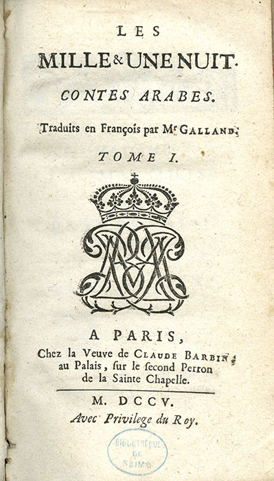 Les Mille et une nuit, contes arabes, M. Galland. P 11516