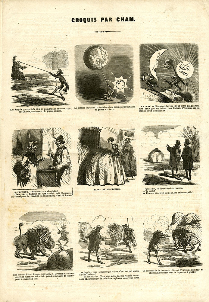 Caricature publiée dans <i>Le Charivari</i>, 18 avril 1857 - PER III 226