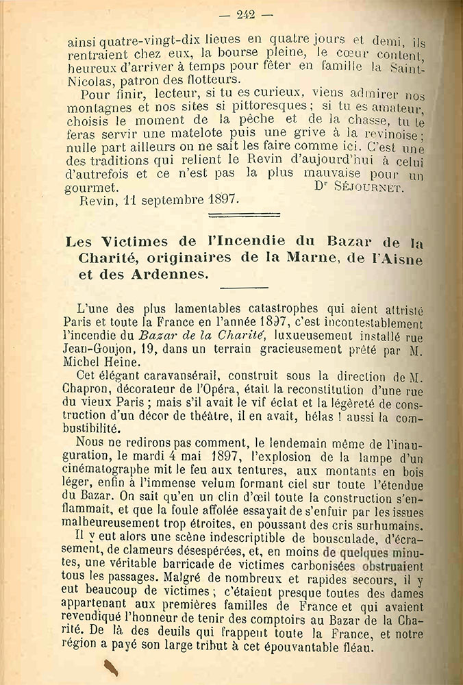 Almanach Matot Braine, 1898 - CR V 1169 P