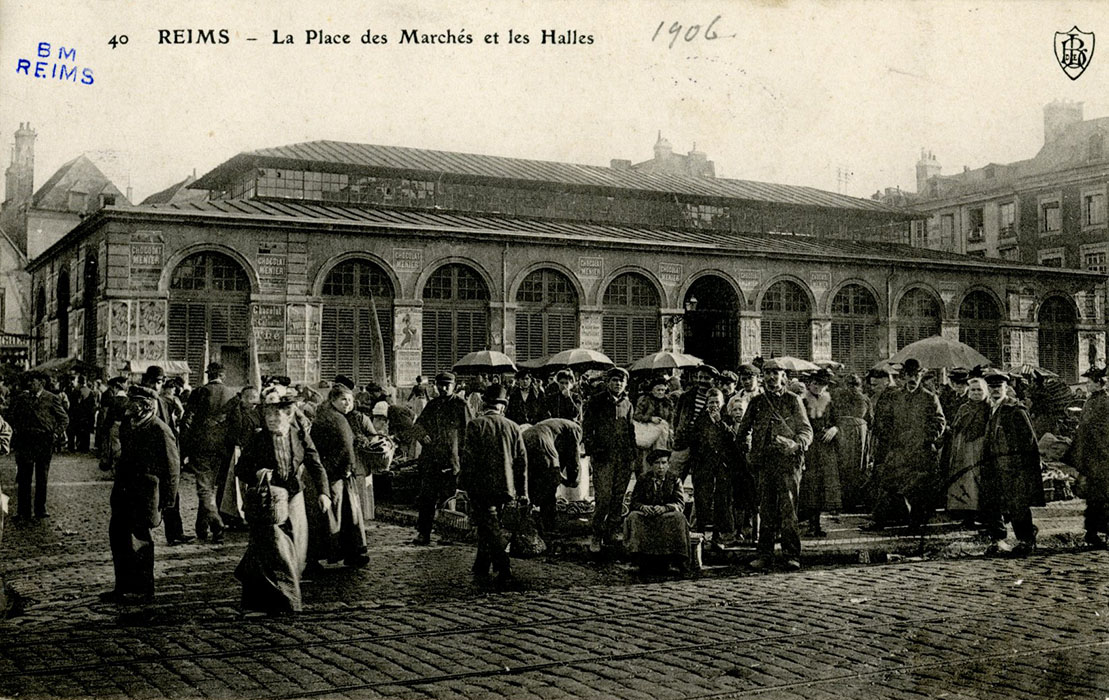 Place des Marchés et Les Halles [1906] - Demaison, Voirie I 116