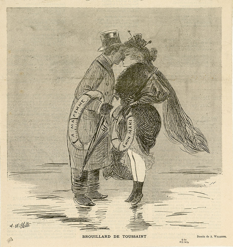 Février 2025 : <i>Brouillard de Toussaint</i> / Adolphe Willette. Oeuvres d'artistes, Wilette, 12353
