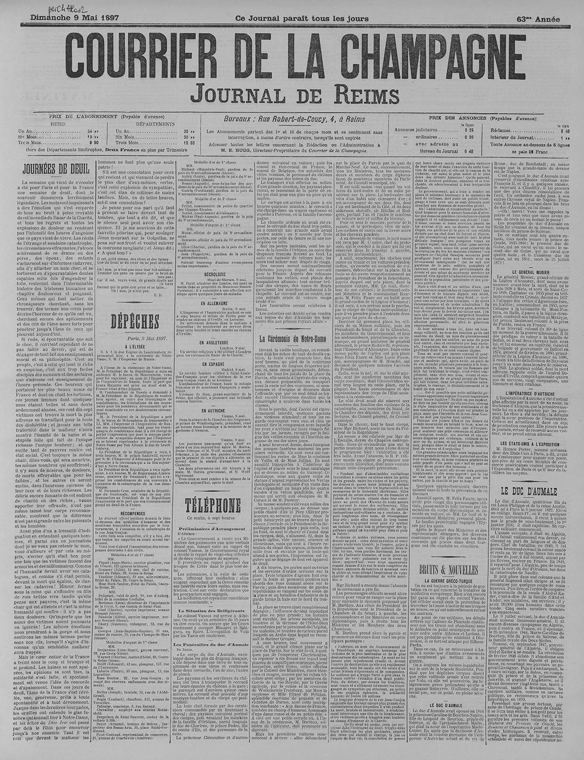 Courrier de la Champagne, 9 mai 1897 - PER CH Atlas 2