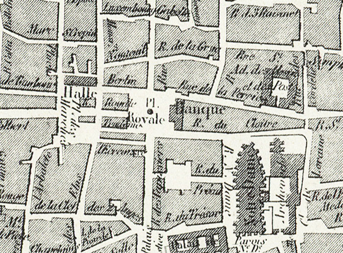 Plan de la ville de Reims et de ses faubourgs [détail]. Publié en 1843. XXXII II g 1