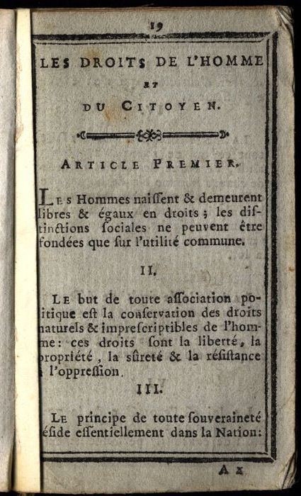 Les Droits de l’Homme et du Citoyen