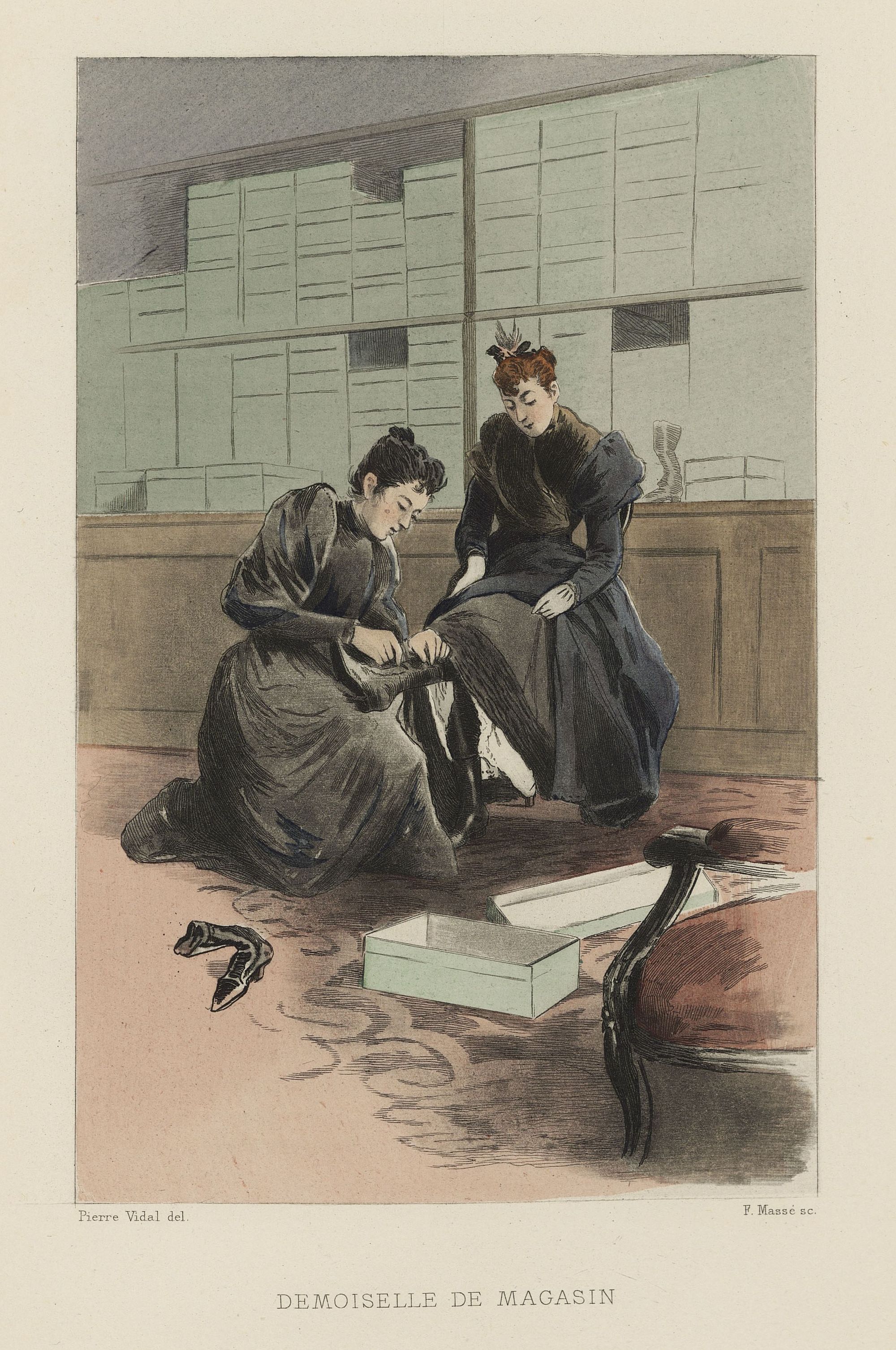 Septembre 2023 - "Demoiselle de magasin" dans La femme à Paris de Octave Uzanne (1894). Réserve Diancourt MM 2591
