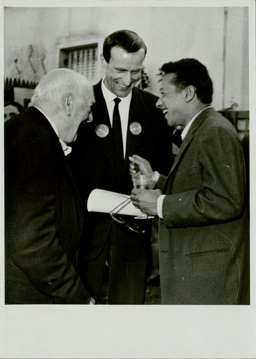 Baron Mollet, Henri Salvador et Boris Vian, 11 juin 1959  BM Reims, Fonds Pataphysique Fleury,  GC Jean Weber photographies 2