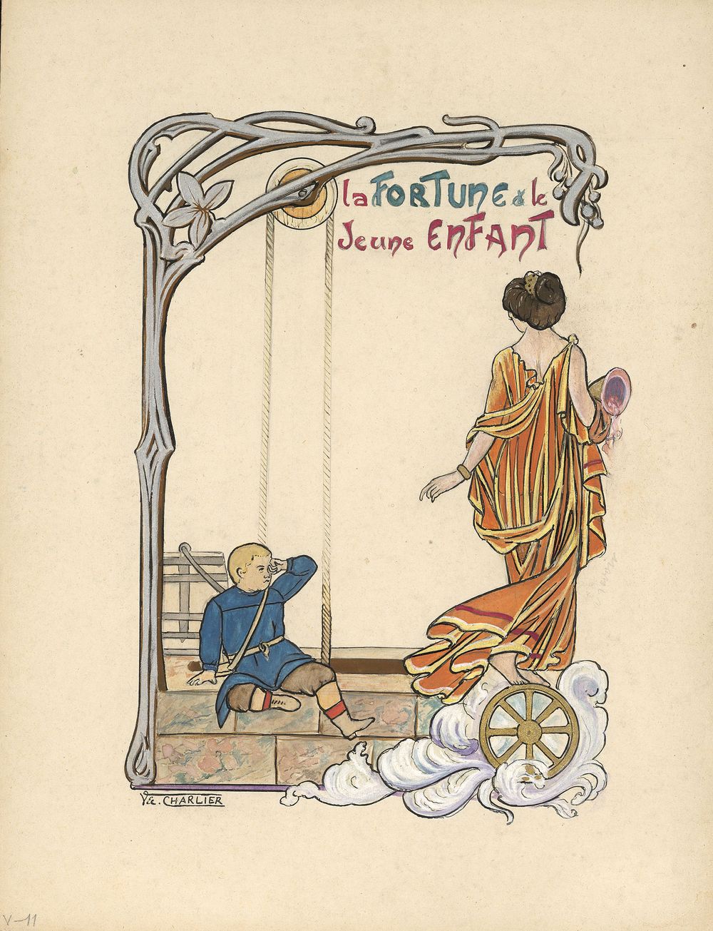 Victor Charlier, Fables de Jean de la Fontaine : compositions et enluminures, Reims, 1901-1907. MS 2874