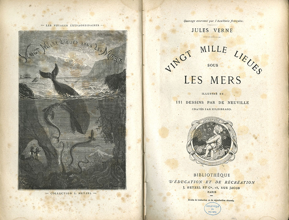 Jules Verne, Vingt mille lieues sous les mers. Hetzel, [sd.]. MM 5405