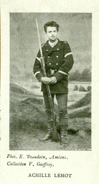 Achille Lemot pendant la guerre de 1870. BM Reims, Portraits Champenois Lemot Achille 001