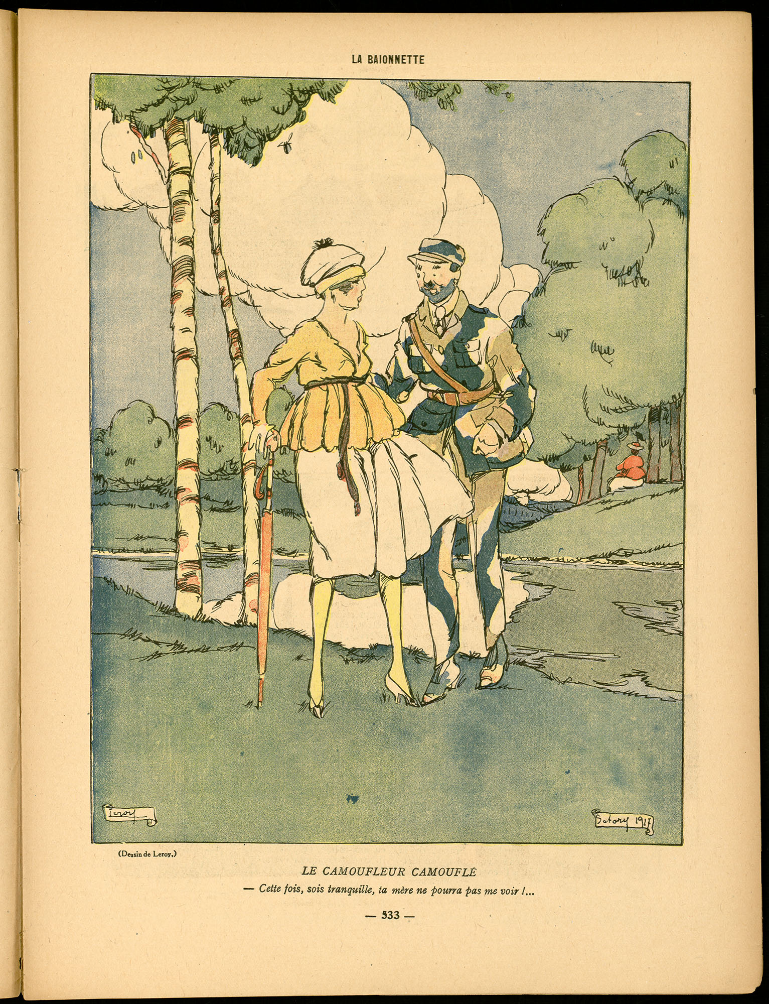 Les camoufleurs peints par eux-mêmes. BM Reims, PER VIII 80, La Baïonnette du 23 août 1917. 