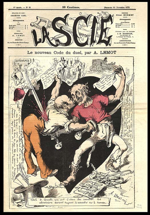 La Scie, Une du 10 novembre 1872. BM Reims, Oeuvres d'artistes Lemot, CLXXIV 10741 