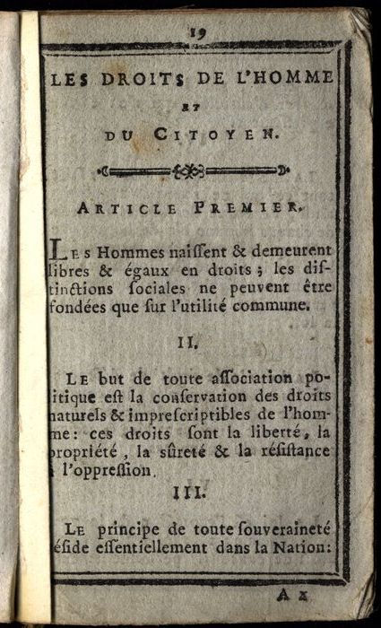 Les Droits de l’Homme et du Citoyen