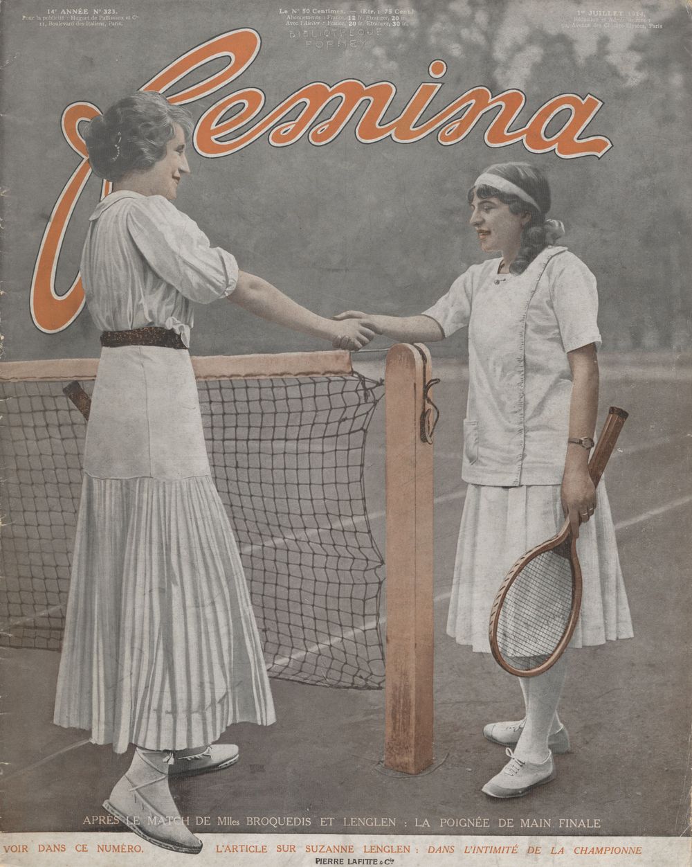 Suzanne Lenglen. Femina du 1er juillet 1914. (BM Reims, PER X G 22)